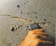 cut-into-crack-area